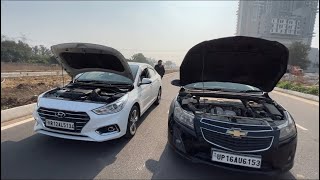 DRAG RACE VERNA VS CRUZE  Owners Ki Hui Ladai 😂 Pratham Shokeen [upl. by Odravde]