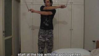 Poi Tutorial  Pentagrams  Two hands [upl. by Nnylrebma269]