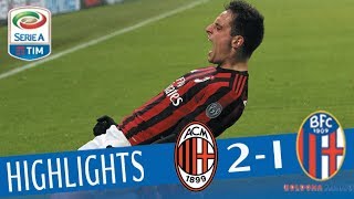 Milan  Bologna 21  Highlights  Giornata 16  Serie A TIM 201718 [upl. by Ilanos]