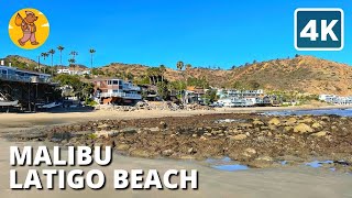 Latigo Beach in Malibu Walking Tour  4k 🔊 Binaural Sound [upl. by Hew998]