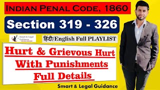 Hurt amp Grievous Hurt  Section 319  326  IPC  Offences against Body Full Detail with Punishment [upl. by Maer522]