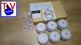 Xsense Rauchmelder smoke alarm XS01WR wireless interlinked unboxing installation Einbau Anleitung [upl. by Howell]