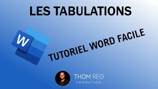 Les taquets de TABULATION Cours Microsoft Word [upl. by Perlman]