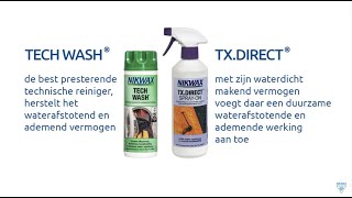 NL Klaar voor de start Impregneer Nikwax Tech Wash amp TXDirect SprayOn [upl. by Aisinoid]