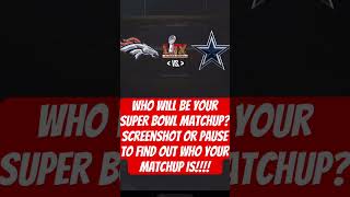 Super Bowl matchup predictor Who did you get trending nfl superbowl shorts football edit [upl. by Blatman559]