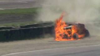 Mickel Motorsport  John Mickel crashes out of first race at Lydden Hill [upl. by Ellis]