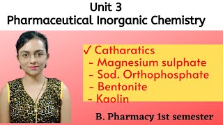 Cathartics  Gastrointestinal agents  Pharmaceutical Inorganic chemistry  Unit 3  1 sem  B pharm [upl. by Saqaw]