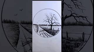 circle scenery drawing art drawing painting shorts viralshorts [upl. by Einafit]