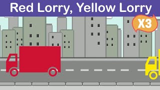 Tongue Twister  Red Lorry Yellow Lorry  l sound phonics englishspeaking tonguetwister [upl. by Aitahs749]