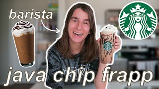 How to Make A Starbucks Java Chip Frappuccino At Home  by a barista [upl. by Daile]