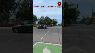 HamOnt Confusing Bike Lane Crossing  Heres How You Do It bikeriding dangerousdriving [upl. by Nilya]