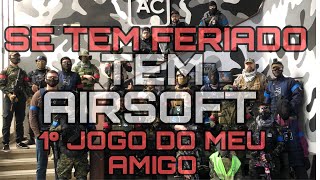 AIRSOFT  PRIMEIRO JOGO DO MEU AMIGO  Kit CAM [upl. by Naes]