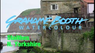 Painting Old Buildings in Staithes Yorkshire [upl. by Iran]