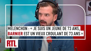 JL Mélenchon  quotJe suis un petit jeune de 73 ans Barnier est un vieux croulant de 73 ans et demiquot [upl. by Buiron]