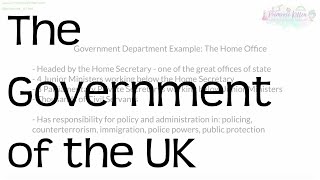 The Government of the UK  Revision for GCSE Citizenship [upl. by Hiller]