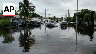 Worst rainfall that triggered floods in Florida is over as affected residents clean up [upl. by Nwahsid]