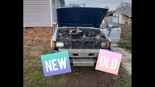 Replacing Headlights in 86 Toyota Pickup [upl. by Elery]