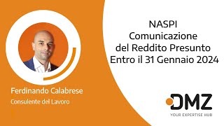 NASPI Comunicazione del Reddito Presunto Entro il 31 Gennaio 2024 [upl. by Ford]