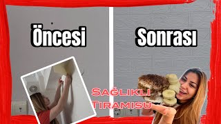 Kendinden Yapışkanlı Duvar Kağıdı ile Duvarımı NASIL KAPLADIM  ⚒️🧩 [upl. by Brocky]