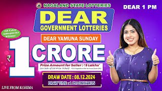 LOTTERY LIVE 1PM TODAY 08122024  Morning Nagaland Lottery Sambad LIVE [upl. by Jacquenetta934]