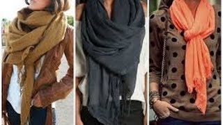 Como usar o como hacer nudos para Bufandas pashminasfulares 😱😍  10 MANERAS SIMPLES cachecol [upl. by Ennovihc]