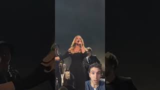 Adele cantando una de sus notas más altas 😳 adele acapella reacción [upl. by Mueller]