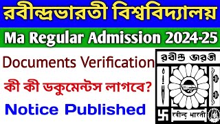 Rabindra Bharati University pg admission 202425 Documents verification DateDocuments requiredRBU [upl. by Orual]