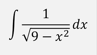 Integral of 1sqrt9  x2 dx using trigonometric substitution [upl. by Taggart]