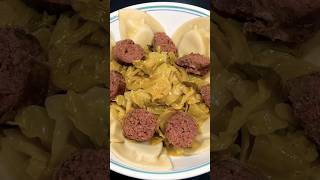 Pierogies with Homemade Sausage and Homemade Sauerkraut [upl. by Labors]