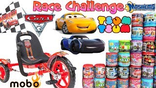 NEW DISNEY CARS 3 MASHEMS FROZEN CHALLENGE MOBO CRUISER FUN RACE SURPRISE BAGS STORM CRUZ TSUM TSUM [upl. by Oner]