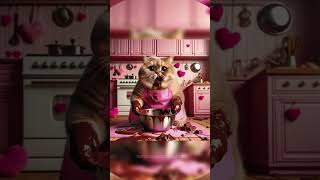 🐾 ChocoDelight by Fluffy Chef 😺 🍫❤️ cat shorts ytshorts chocolate catstory [upl. by Htebiram486]