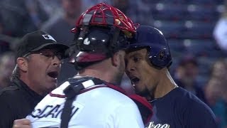 Benches clear after Carlos Gomezs homer [upl. by Dusza692]