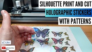 Silhouette Print and Cut Creating Stunning Holographic Stickers with Patterns  DIY Tutorial [upl. by Hoffman]