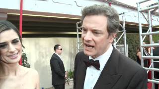 Colin Firth  HFPA Red Carpet Interview Golden Globes 2012 [upl. by Assiralk]