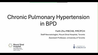 Chronic Pulmonary Hypertension in Bronchopulmonary Dysplasia [upl. by Anerehs]