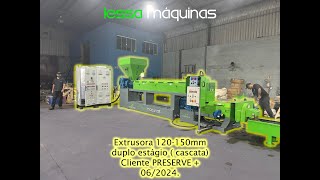 Extrusora de plastico recicladora 120 150mm Preserve [upl. by Devi]