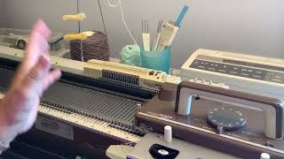 PATTERN KNITTING ON THE Silver Reed SK155 Chunky Knitting Machine [upl. by Attey]