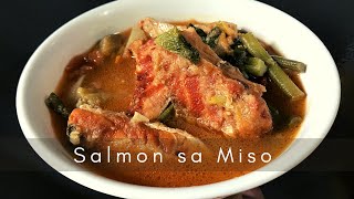 Sinigang na Salmon sa Miso  Filipino Dish [upl. by Nnahteb]