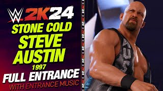 STONE COLD STEVE AUSTIN 97 WWE 2K24 ENTRANCE  WWE2K24 STEVE AUSTIN ENTRANCE THEME [upl. by Aicerg]