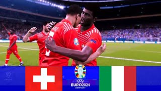 Switzerland vs Italy Highlights  EURO 2024  eFootball PES 2021 [upl. by Enorej]