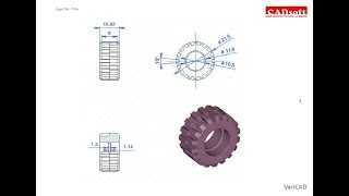 VariCAD 2018 Assemblies  Lego Car  Tire [upl. by Ludlow81]