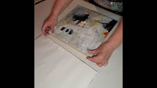 Comment maroufler une toile sur un panneau de bois  How to mount a canvas on a wood cradle board [upl. by Nowed224]