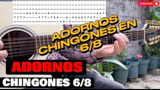 Adornos estilo Peso Pluma😱 Ritmo 68 Guitarra Tutorial  Tabs [upl. by Mildred]