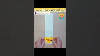 DIY Happy Birthday Waterfall Card subscribediy art viralcraft viralvideo 5MinuteCraftsYouTube [upl. by Yetti]