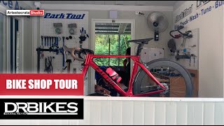 DR Bikes Daang Reyna  Bike Shop Tour Bike Tuneup and Pulley Wheel Installation [upl. by Sivatco872]