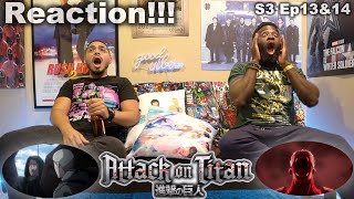 FIRST TIME WATCHING  ATTACK ON TITAN 3x13 amp 14  REACTION [upl. by Reamy]