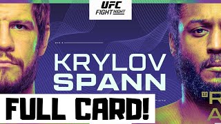 UFC Fight Night Krylov vs Spann Predictions amp Full Card Betting Breakdown UFC Vegas 70 [upl. by Olwen922]