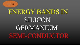 Lec3 Energy Bands in Silicon Germanium  EDC  R K Classes  HindiEng [upl. by Acilef457]