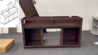 Okvnbjk Fireplace TV Stand Assembly Instructions  XZ008 [upl. by Albie355]