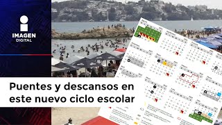 ¡Ten listas las maletas La SEP da a conocer el calendario del ciclo escolar 20232024 [upl. by Euqinemod]